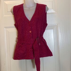 Chadwicks Pink Fitted Peplum Blouse Size M New No Tag